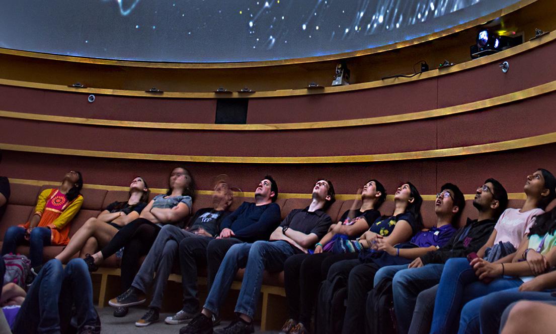 Students in the UW Planetarium